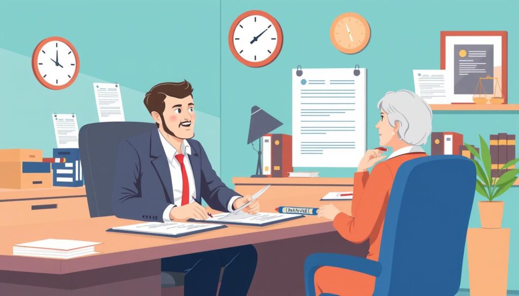 Image of a Jacksonville disability lawyer consulting with a client