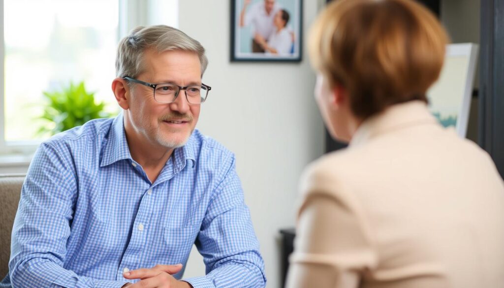 Image of a person in Watertown, NY, consulting a professional about Social Security Disability Benefits