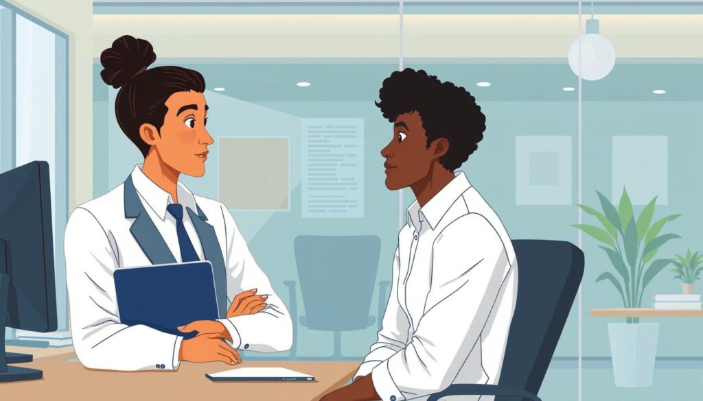 Image of a social security disability lawyer in Dallas, Texas, consulting with a client.